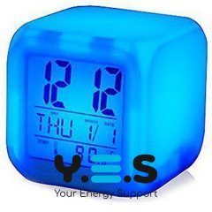 Електронний годинник хамелеон CX 508 з RGB підсвіткою, термометром і будильником