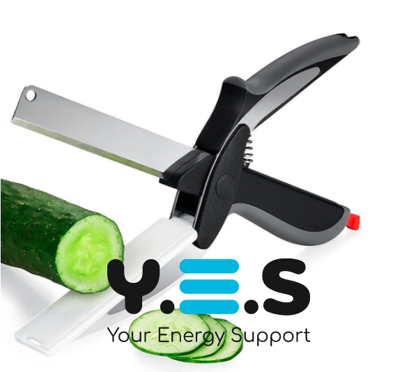 Кухонний ніж-ножиці Clever Cutter JN-59 TV One для швидкого нарізання та шаткування