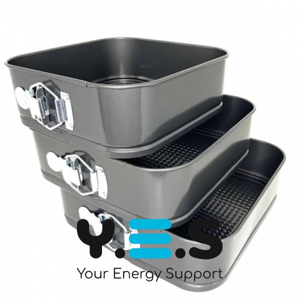 Набір квадратних форм для випікання UNIQUE UN-1704, 3 шт., 22/24/26 см