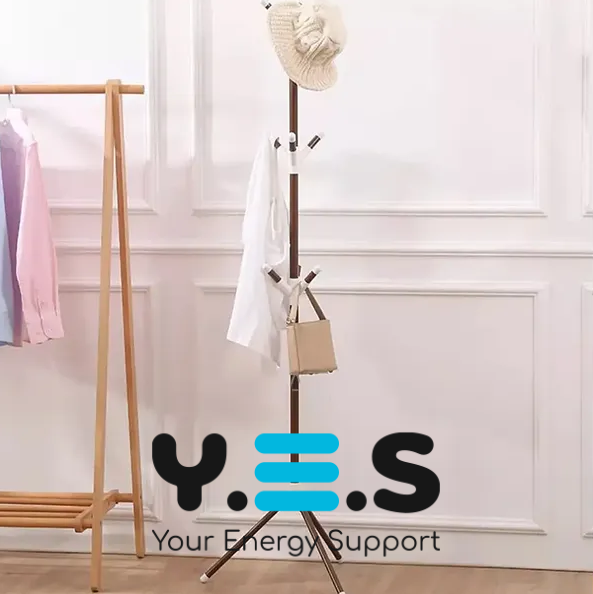 Вішалка-стійка для одягу New Choice тренога для передпокою, коричнева