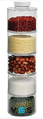 Акрилова Spice Tower: органайзер-башта для спецій з набором ємностей для приправ