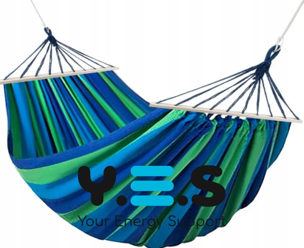 Гавайський двомісний гамак з бавовни 120×200 см, посилений, з дерев’яними планками для дому/дачі/саду
