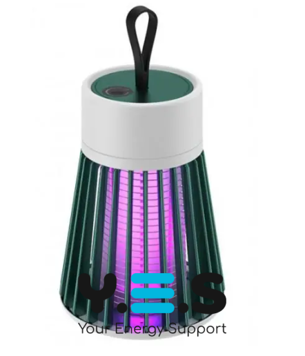 Електронна УФ лампа-пастка з електрошоком від комарів і мух, USB, знищувач комах