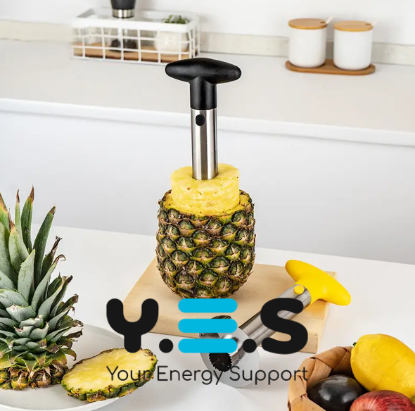 Ніж-слайсер для ананаса: кільця та вирізання серцевини, ананасорізка з нержавіючої сталі