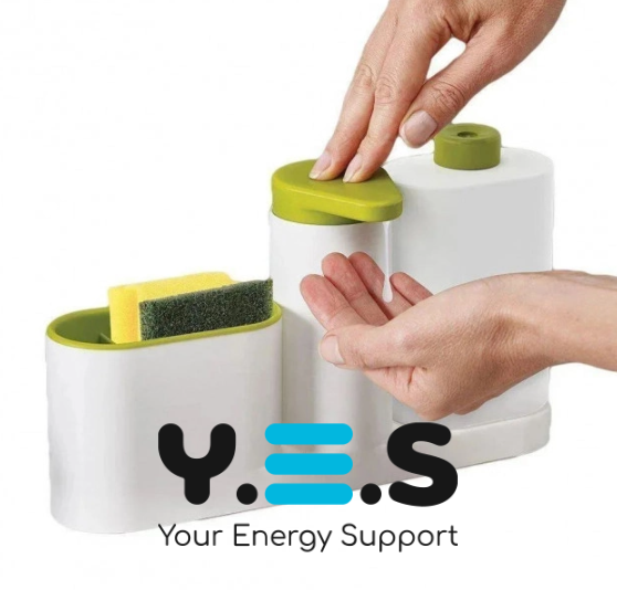 Кухонний органайзер Sink Tidy Set 3в1: дозатор миючого + мила та тримач приладдя