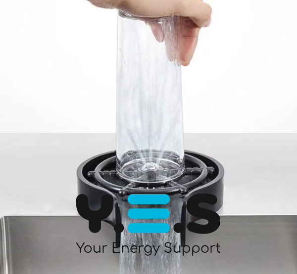 Портативний кухонний ринзер-ополіскувач для склянок, келихів, кухлів і пляшок (мийка)