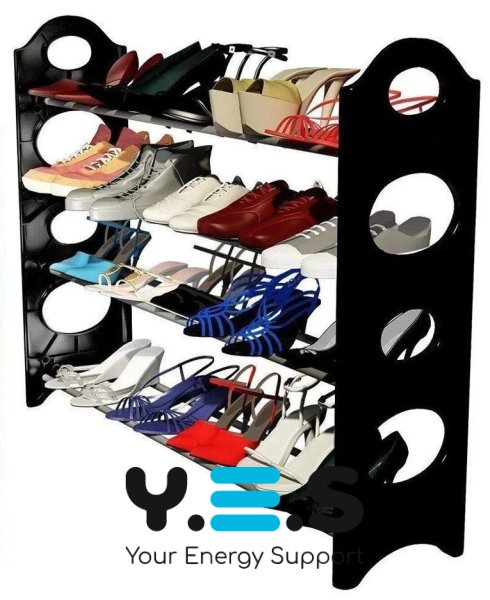 Полиця-органайзер для взуття Amazing Stackable Shoe Rack, стійка-етажерка на 4 полиці