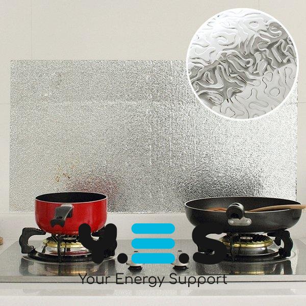 Самоклеюча водостійка захисна фольга для кухні від жиру й спеки, 500×60 см