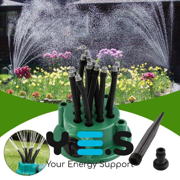 Розумна система поливу 12-в-1: автоматичний спринклерний дощувач-розпилювач для газону й городу