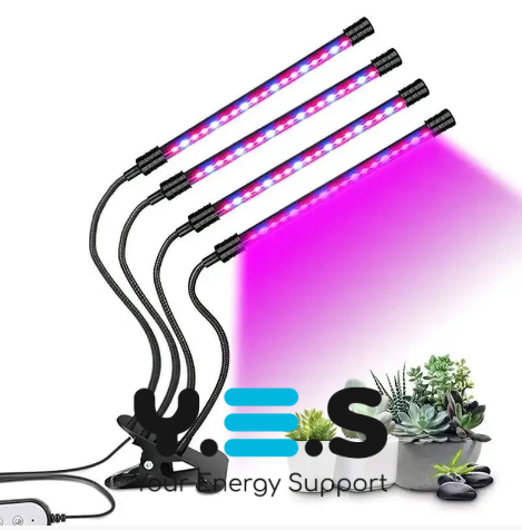 Четверна гнучка фітолампа для рослин 60 Вт з таймером та регулюванням яскравості