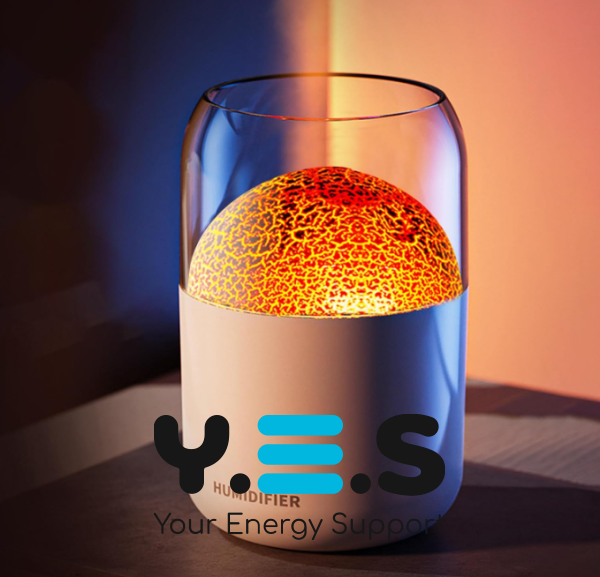 Аромадифузор-нічник «Лава» для дому й офісу — зволожувач повітря