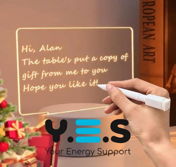 LED нічник‑планер з підсвіткою: багаторазова дошка для записів і нотаток