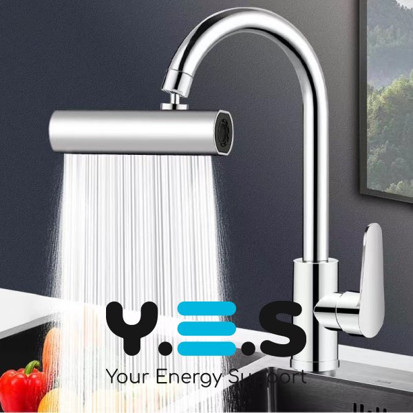 Водозберігальна насадка SHOWER HEAD на кухонний кран, широка лійка, 360°, 4 режими струменя