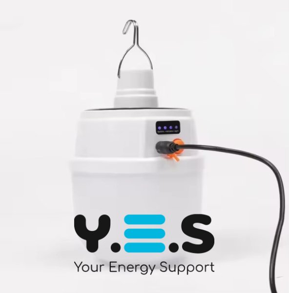 Аварійна акумуляторна лампа-світильник з гачком, сонячна зарядка, IP65 (2022)