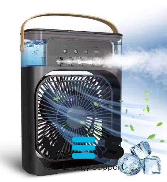 Настільний міні вентилятор-кондиціонер Air Cooler Fan зі зволожувачем і відсіком для льоду