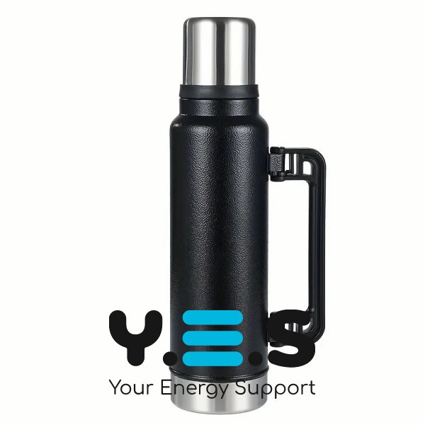 Туристичний термос Vacuum Flask 970 з чашкою, нержавіюча сталь, 1400 мл