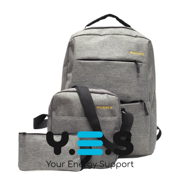 Міський рюкзак Backpack 3в1: місткий для ноутбука + сумка та гаманець