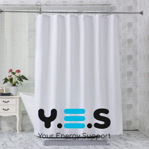 Набір для ванної 2в1: шторка 180×180 см + килимок мікрофібра 60×40 см