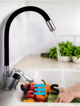 Гнучкий змішувач Water Tap HA-181 для кухні/ванної, силіконовий вилив 47 см, поворот 360°