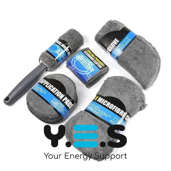 Набір рушників із мікрофібри 9-в-1 для миття авто — портативні серветки для комплексного догляду