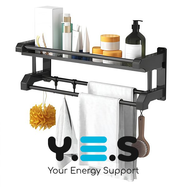 Полиця у ванну з нержавіючої сталі 105×20×22 см для рушників і аксесуарів