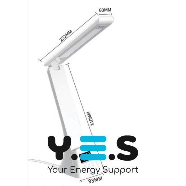 LED настільна смарт-лампа BDA-2088/TYV-2088, квадратна, з бездротовою та дротовою зарядкою