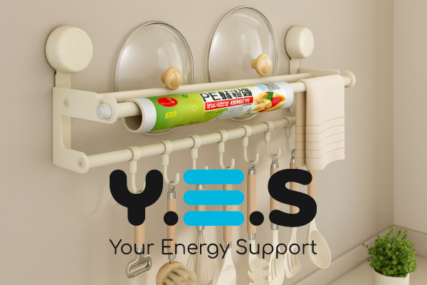 Настінний кухонний гачок 109-20 з полицею-вішалкою для кухонного приладдя