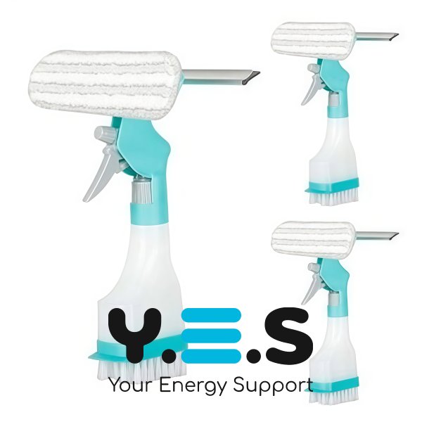 Щітка для миття вікон 3в1 з насадками 0511/003T для скла та гладких поверхонь