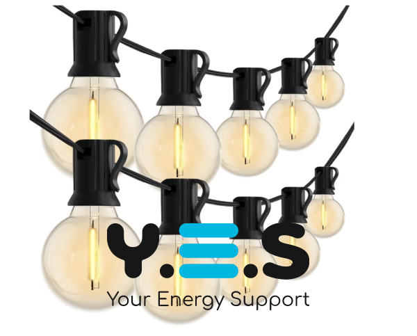 Вулична декоративна гірлянда 7,6 м, 25 LED G-40 HA-90 для дому та тераси