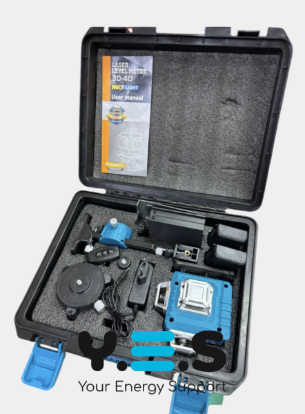 Лазерний нівелір 4D Level 40-43, професійний зелений рівень 360° для будівництва й ремонту