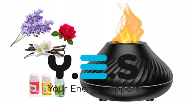 Аромадифузор ефірних олій 130 мл зволожувач повітря з RGB-підсвічуванням і ефектом полум’я