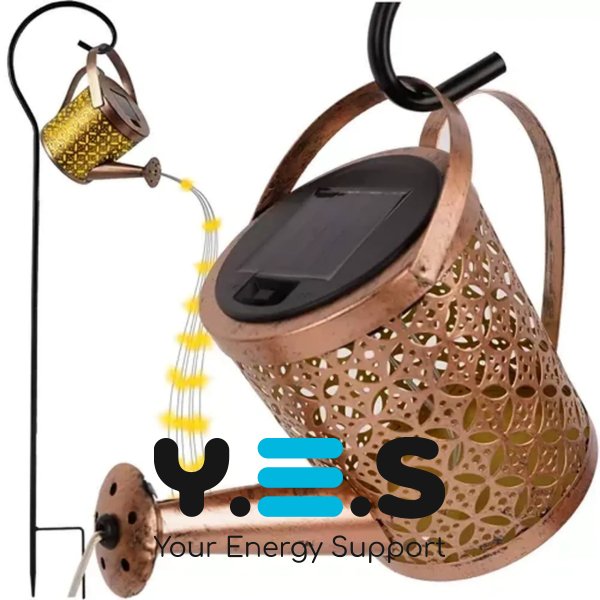 Садовий світильник-лійка на сонячній батареї з багатокольоровим підсвічуванням