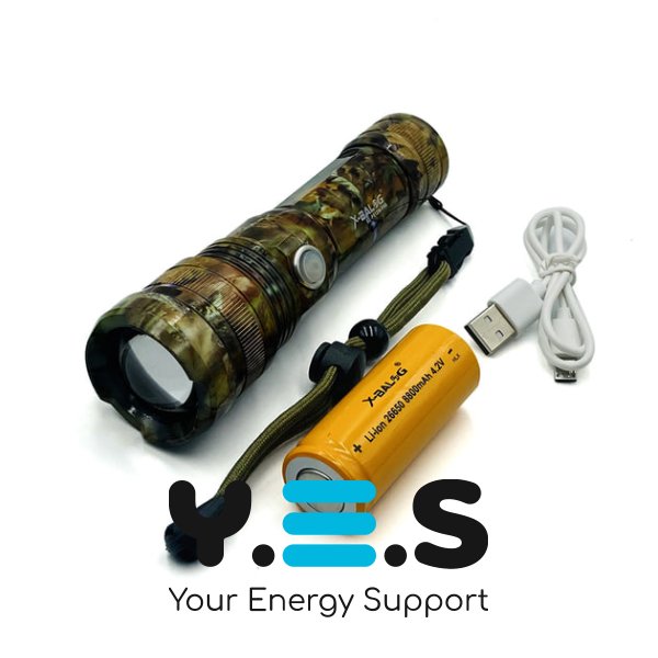 Тактичний ручний акумуляторний ліхтар Bailong BL-P512M, P90/P50