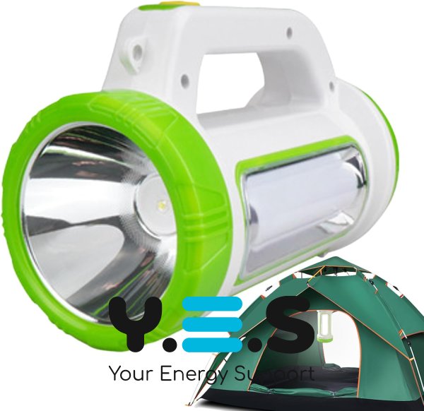 Портативний LED+COB прожектор-ліхтар JQ-6088 з Power Bank для намету та кемпінгу