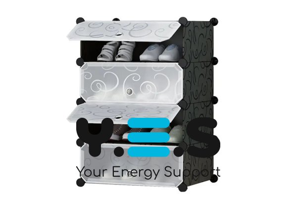 Компактна пластикова шафа-органайзер для взуття 37×37×73 см