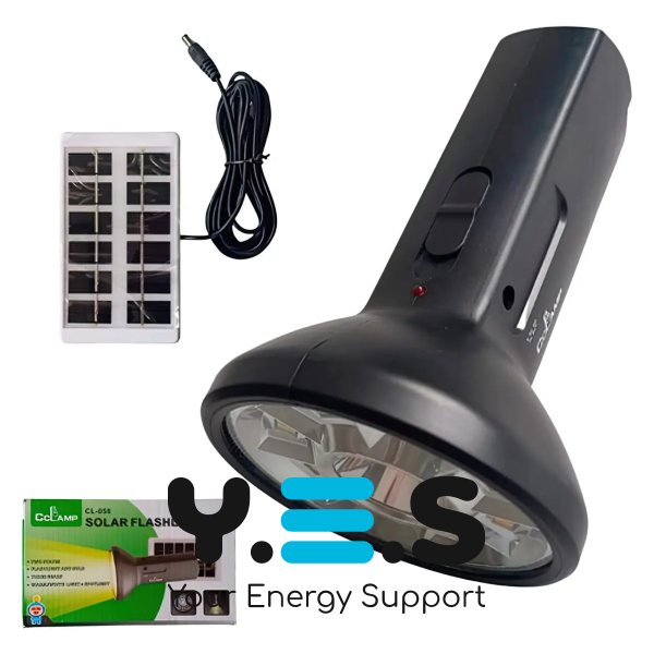 LED ліхтар-світильник на сонячній батареї Solar Flashlight CL-058