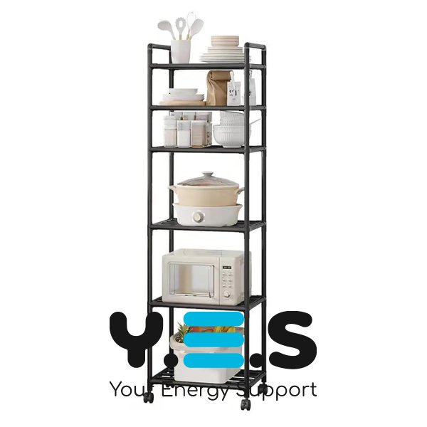 Кухонна етажерка-стелаж на колесах, 6 ярусів (170×42×32 см)