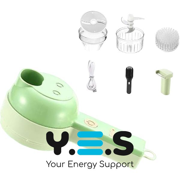 Електричний ручний різак-подрібнювач овочів 4-в-1 Food Chopper Catling