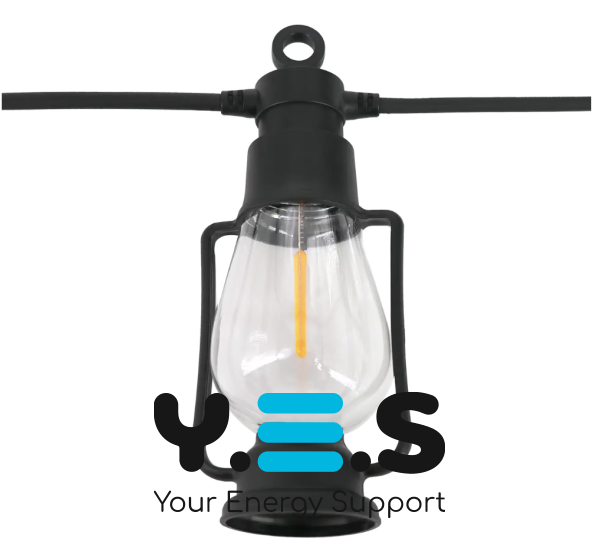 Вулична LED-гірлянда SFK-49 з ретро-підвісними лампами, 220 В, тепле світло