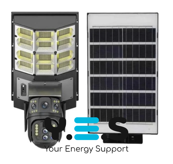 Вулична PTZ IP-камера 4Мп на 2 об’єктиви з LED-ліхтарем і сонячною панеллю SPM-XA01