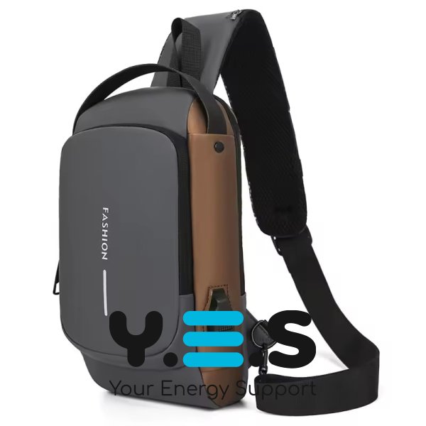 Нагрудна сумка-слінг SlaviKo з кодовим замком і USB-портом, протиугінна з паролем