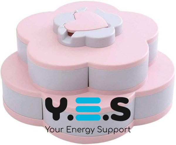 Квітковий 3-ярусний органайзер-менажниця для солодощів і фруктів з підставкою для телефону WO-25