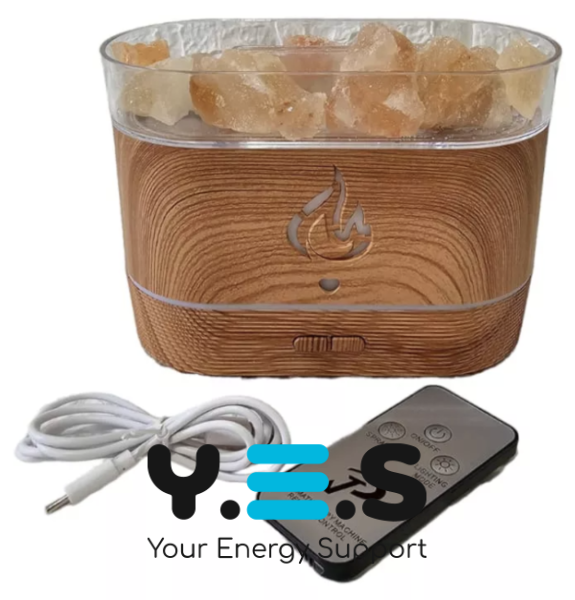 Аромадифузор-зволожувач з камінням Aroma Diffuser UV-1/FT-1928, настільна соляна лампа