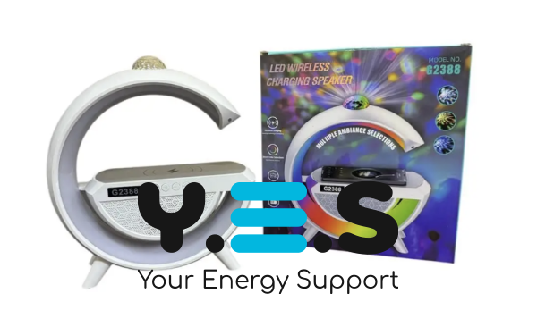 Настільна смарт-лампа-нічник 3-в-1 RGB G2388 з бездротовою зарядкою та Bluetooth-колонкою