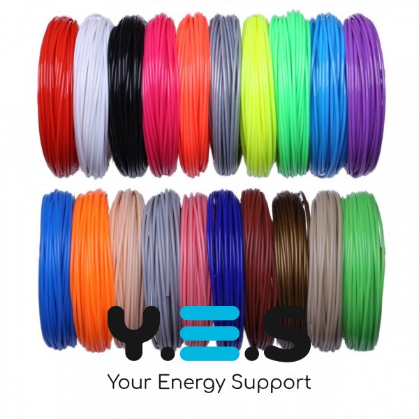 PLA-пластик для 3D-ручки: 10 кольорів × 10 м, набір картриджів 100 м