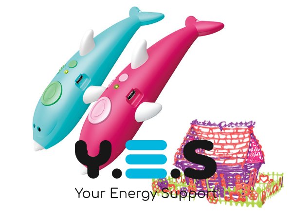 3D ручка 3dPen Dolphin 9003 з трафаретами «Дельфін», набір для дитячої творчості