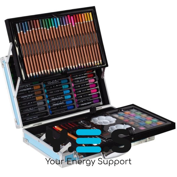 Дворівневий набір для малювання й творчості в кейсі «Єдиноріг», 145 предметів