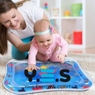 Розвивальний дитячий водний ігровий килимок для малюків, надувний (сенсорний)