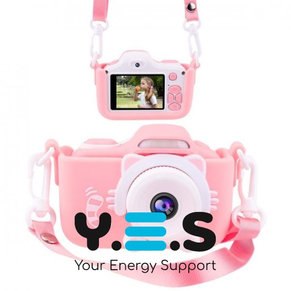 Протиударний дитячий цифровий фотоапарат-відеокамера «Котик» Smart Kids Camera 3 Series