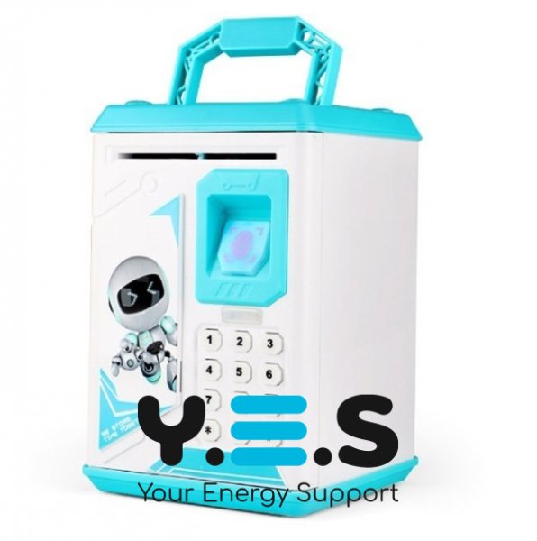 Дитячий іграшковий сейф-скарбничка Robot BODYGUARD з купюроприймачем, кодовим замком і відбитком пальця